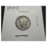 1944 D Silver Mercury Dime