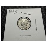 1945 Silver Mercury Dime