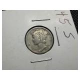 1945 S Silver Mercury Dime