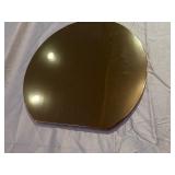 Decorative Half Moon Black Lacquer Trays 14 1/2' x 13'