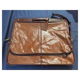 Vintage Brown Leather Garment Bag