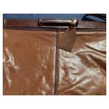 Vintage Brown Leather Garment Bag