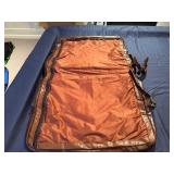 Vintage Brown Leather Garment Bag