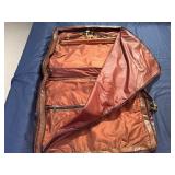 Vintage Brown Leather Garment Bag