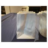 Italian Crinkle Paper Bag Vase and Decorative White Ceramic Vase