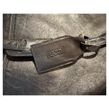 Vintage Black Leather Garment Bag