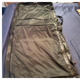 Vintage Black Leather Garment Bag