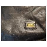 Vintage Black Leather Garment Bag