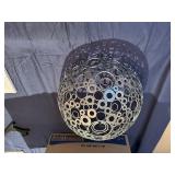 American Metalcraft Ring Design Silver Metal Art Bowl 19' Diameter x 10' Tall