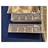 Elegant Gold Satin Tablecloth, Napkins, Napkin Rings, Set of Tall Stirrers