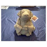 Meditative Zen Dog Stone Statue, Loyalty 5' x 6'