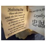 Meditative Zen Dog Stone Statue, Loyalty 5' x 6'