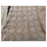 Beautiful Vintage Cream and Beige Hand Crotched Tablecloths (Cream - ~60' x 114', Beige - ~ 64' x 124'