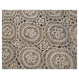 Beautiful Vintage Cream and Beige Hand Crotched Tablecloths (Cream - ~60' x 114', Beige - ~ 64' x 124'