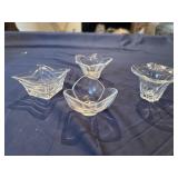 Set of Crystal Flower Shaped Gelato Bowls