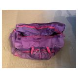 Dakota Multi Pocket Travel Bag and Purple/Pink Duffle Bag