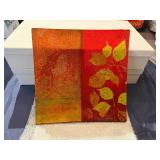Prima Donna Decoupage Gold Leaf Designer Platter 14' Square