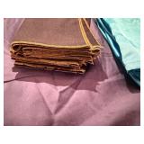Linen and Silk Napkins - Black with Gold Trim - Qty 8, Blue - Qty 10, Black - Qty 10