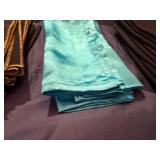 Linen and Silk Napkins - Black with Gold Trim - Qty 8, Blue - Qty 10, Black - Qty 10