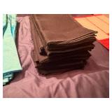 Linen and Silk Napkins - Black with Gold Trim - Qty 8, Blue - Qty 10, Black - Qty 10