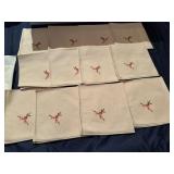 Vintage Embroidered Napkins - Cream Colored Set of 12, White Set of 5