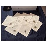 Pottery Barn Whimsical Penguin Napkins (Set of 7-White)