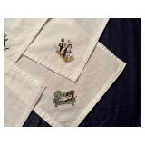 Pottery Barn Whimsical Penguin Napkins (Set of 7-White)