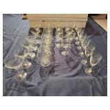 Set of Decorative Japanese Style Glass Bar Ware