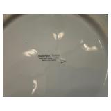 Marble Cheese Board, 8 Gold Colored Small Platters, Two Matching Gold Rimmed Serving Bowls) Never Used