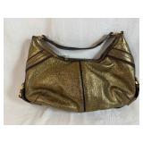 Yves Saint Laurent Gold Leather Handbag in Very Good Condition
