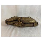 Yves Saint Laurent Gold Leather Handbag in Very Good Condition