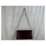 Christian Dior Maroon Leather Clutch/Purse. In Very Good Condition.