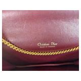 Christian Dior Maroon Leather Clutch/Purse. In Very Good Condition.