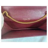 Christian Dior Maroon Leather Clutch/Purse. In Very Good Condition.