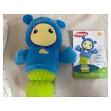 Two Little Giraffe Ultra Soft Baby Blankets (Unused), Glow Worm (unused), Waddle Rattle Socks New in Box