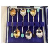 Two Vintage Sets of Demitasse Coffee Bean Spoons (EPNS) Circa 1900-1940's