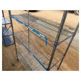 NSX Metro Rack One Damaged Shelf and Top Shelf Need Clips 47' Wide x 18' Deep x 72 1/2' Tall