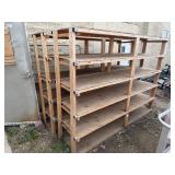 Pair of Wooden Shelves 96' Long x 24' Deep x 72 1/2' Tall