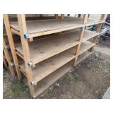 Pair of Wooden Shelves 96' Long x 24' Deep x 72 1/2' Tall