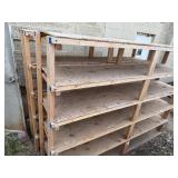 Pair of Wooden Shelves 96' Long x 24' Deep x 72 1/2' Tall