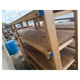 Pair of Wooden Shelves 96' Long x 24' Deep x 72 1/2' Tall
