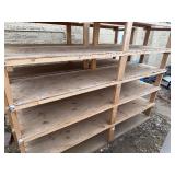 Pair of Wooden Shelves 96' Long x 24' Deep x 72 1/2' Tall