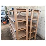 Pair of Wooden Shelves 96' Long x 24' Deep x 72 1/2' Tall