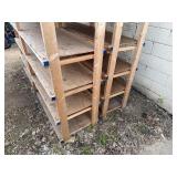 Pair of Wooden Shelves 96' Long x 24' Deep x 72 1/2' Tall