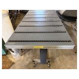 Aluminum Rolling Cart Topped with Industrial Roller Conveyor