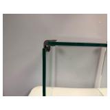 Mid Century Modern Glass Waterfall Side Table 17' x 16' x 16 1/2'