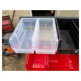 Akro Bin Stand with 17 Various Sized Akro Bins