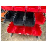 Akro Bin Stand with 17 Various Sized Akro Bins
