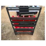 Akro Bin Stand with 17 Various Sized Akro Bins