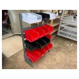 Akro Bin Stand with 17 Various Sized Akro Bins